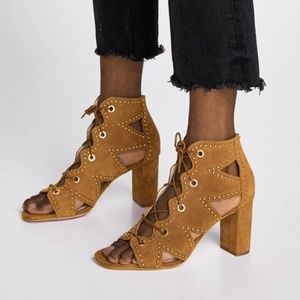 Zara Leather Lace Up Sandals